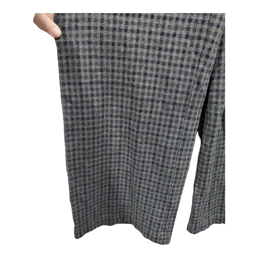 J Jill Womens Ponte Full Leg Pull On Pants Gray Plaid Check Academia Str… - Picture 3 of 10